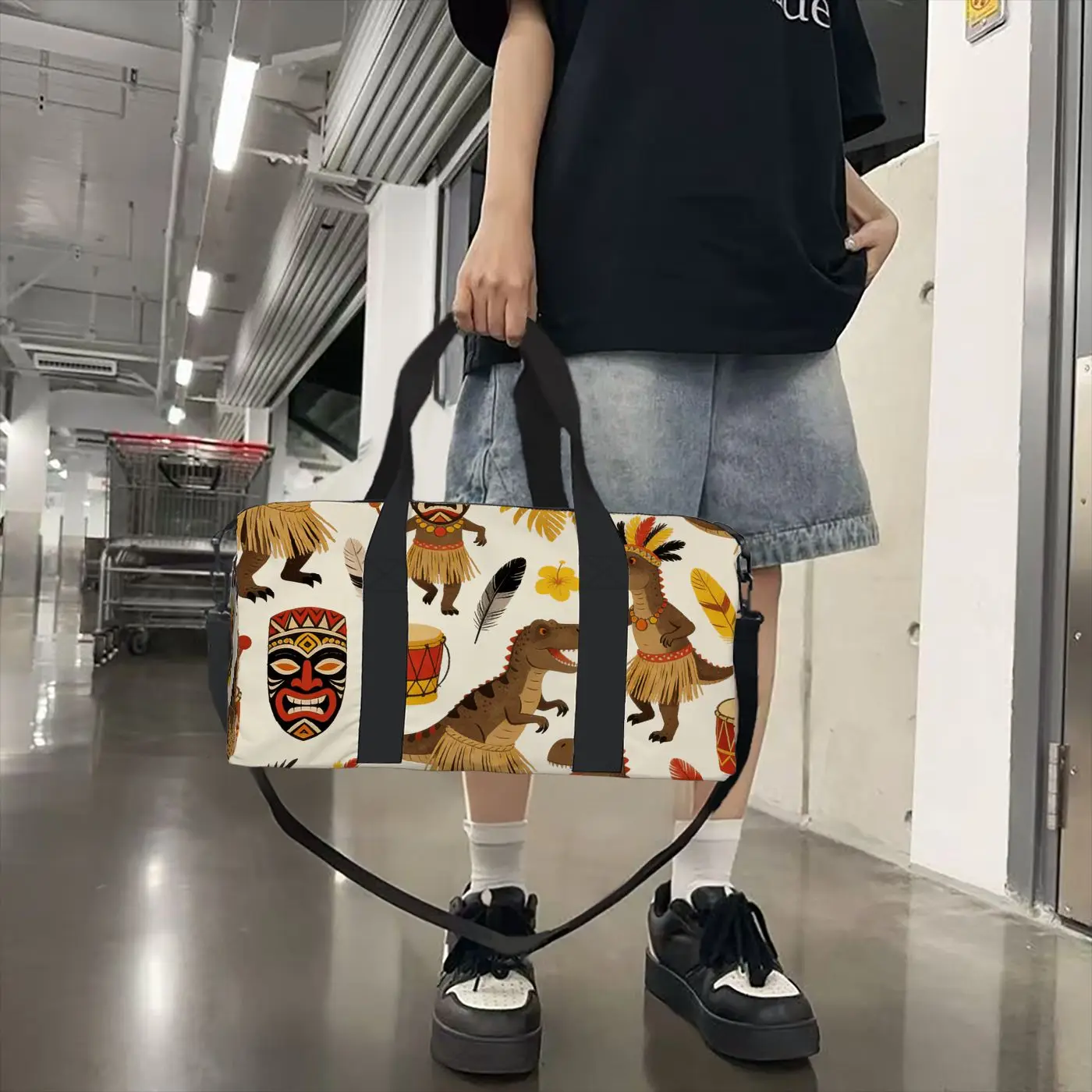 

Сумка-тоут с принтом динозавра, дорожная сумка, спортивная сумка, сумка через плечо, высокое качество, большая вместимость, модный подарок, для повседневных поездок