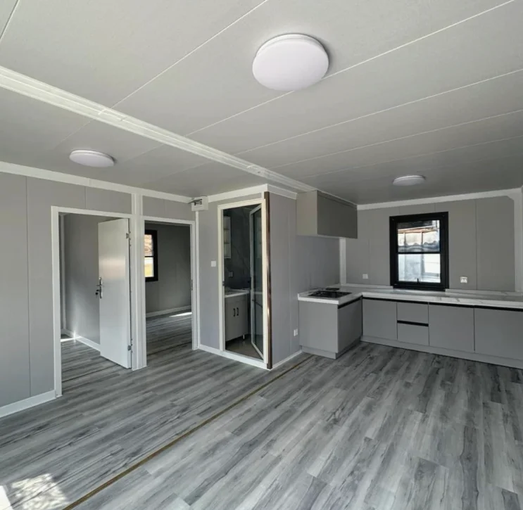 Расширяемый контейнерный домик длиной 20 футов содержит 2 спален, кухни и ванной, крошечный домик для жизни для взрослых, мобильный складной дом