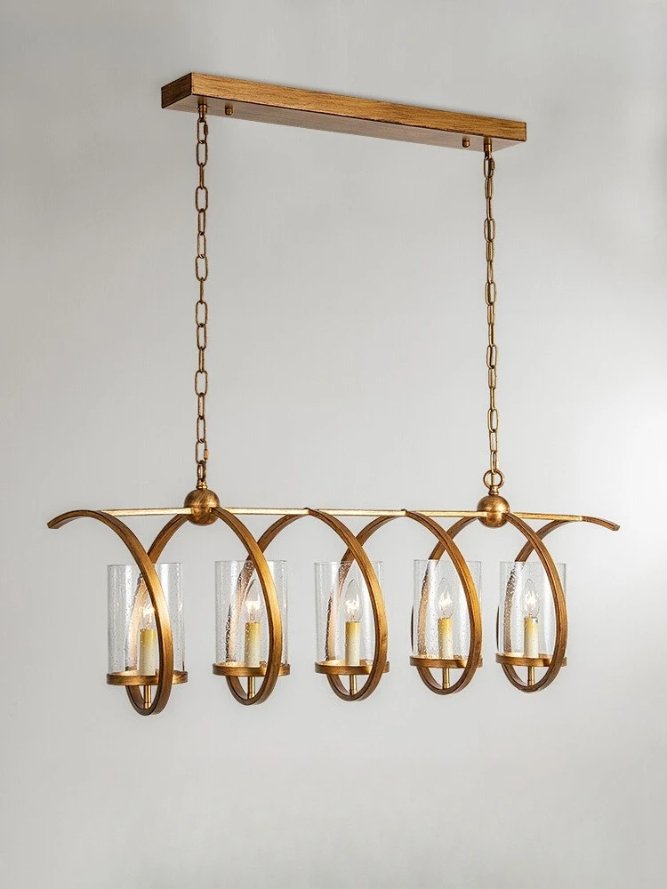 

Ретро прямоугольный обеденный стол, французский средневековый креативный магазин, коммерческий дизайнерский светильник для столовой