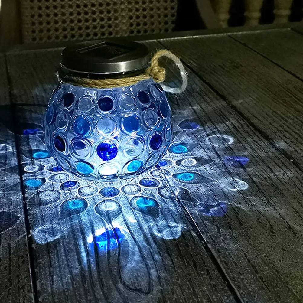 

2pcs Solar Glass Outdoor Hanging Lamp Balcony Ball Light Waterproof Energy Saving Solar Power Light For Garden Yard Decor