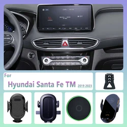 For Hyundai Santa Fe TM 2019 2020-2023 Car Phone Holder Wireless Charging Magnetic Phone Holder Car Magsafe Support Accessories