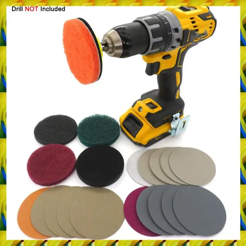 WFF 3-Inch Car Headlight Renovation And Repair Tools Flocking Sandpaper Polishing Car Light Repair Coating
