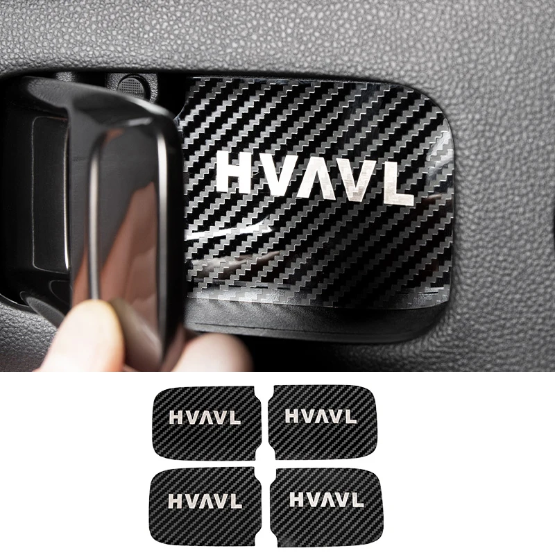 

Carbon Fiber Inner Door Bowl Panel For H9 2nd Haval 2024 2025 Decoration Stickers Interior Protective Trim Accessories