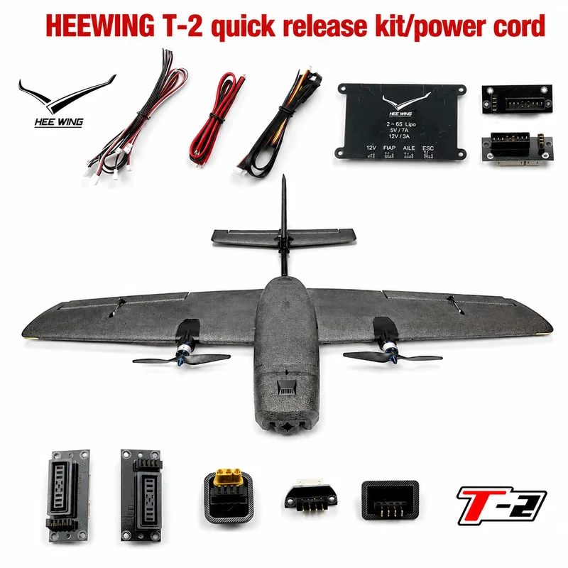 Heewing T-2 Warrior Fixed Wing Quick Release Plug Pack Fpv Power Supply Servo Power Supply Parallel Line