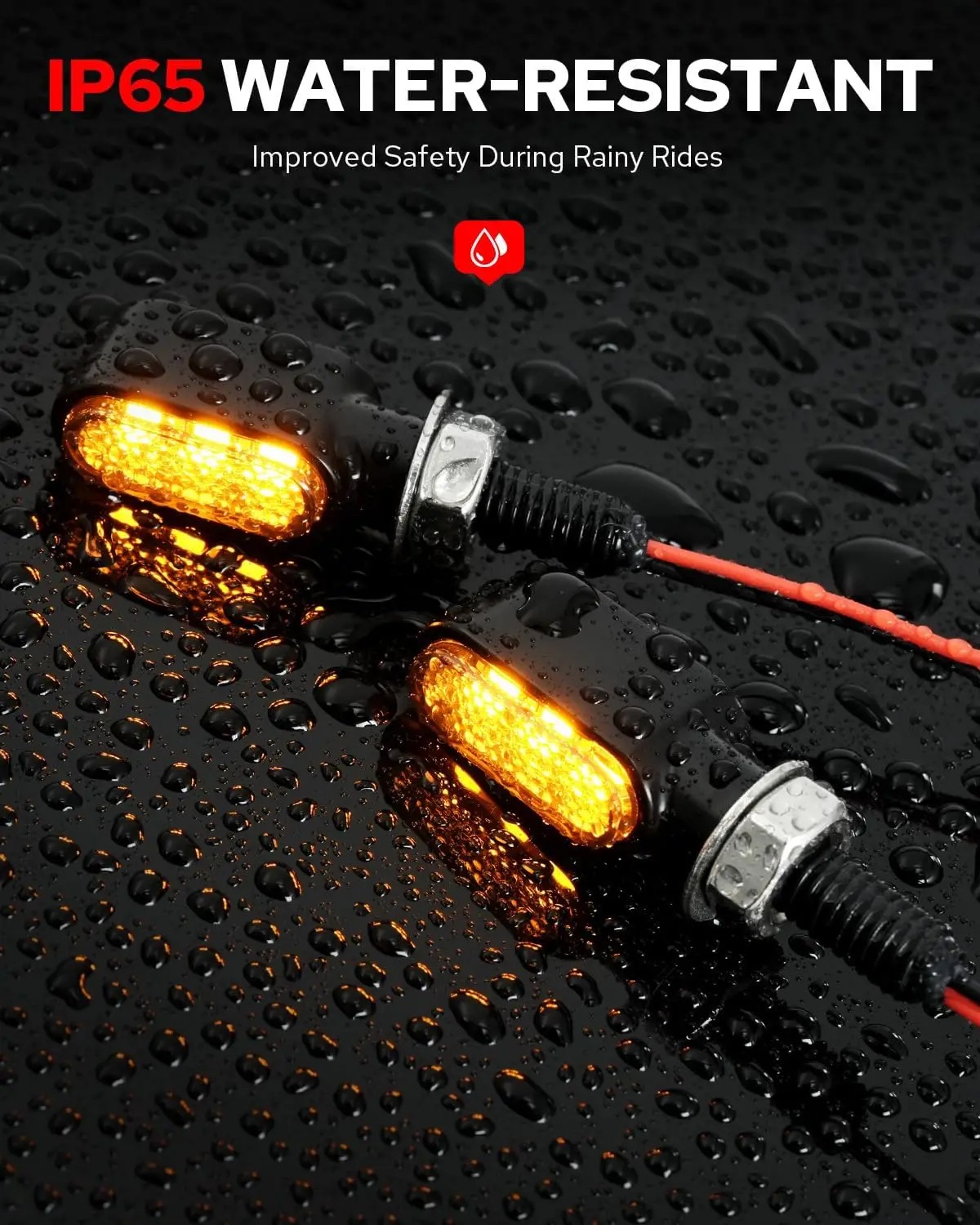 For Motorcycle Turn Signal Light 12V Clignotant LED Mini Flashing Indicator Blinker Lamp Universal Accessories ﻿