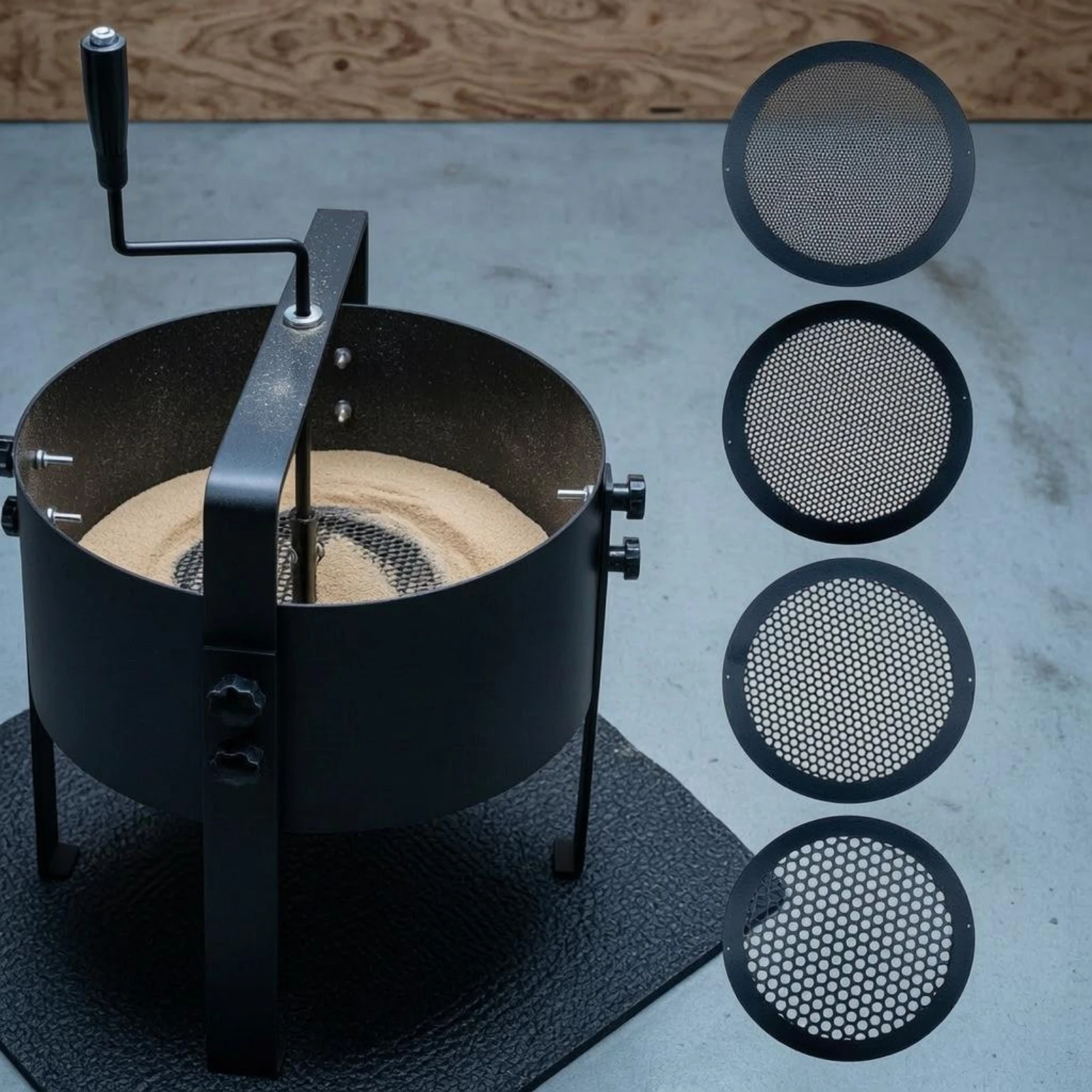 Rotary Soil Sieve Bolted Hand-Crank Soil Sieve Compost Sifter Industrial Sand Sifter Heavy Duty