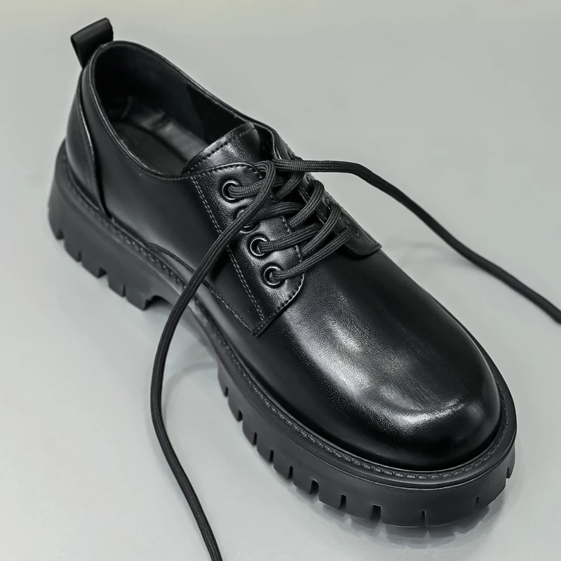 

Роскошные деловые оксфорды на толстой подошве, увеличивающие рост, мягкие кожаные туфли, мужские дышащие деловые модельные туфли, офисные свадебные туфли на плоской подошве