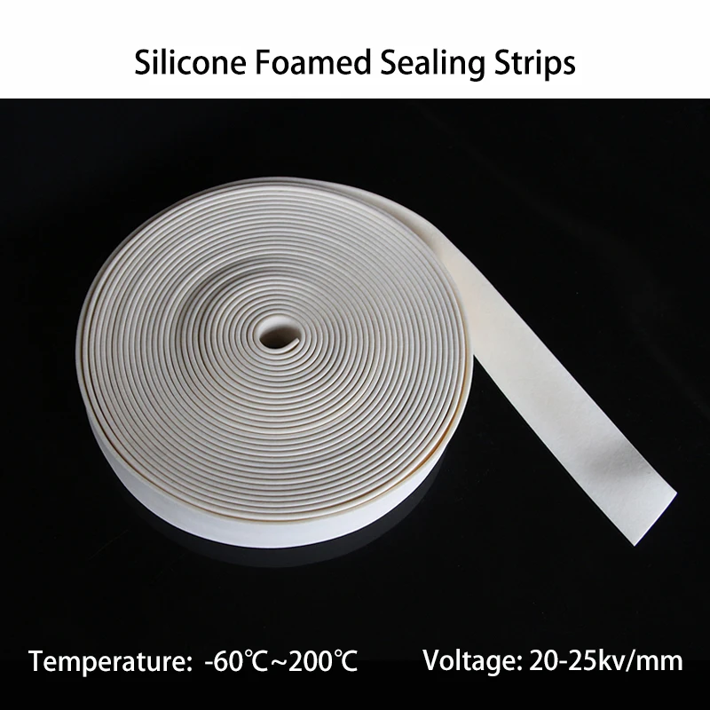 1~20m Square Silicone Foaming Sealing Strips White Trim Seal Silicon Rubber Silicone Sponge Strips VMQ Door Windows Seals