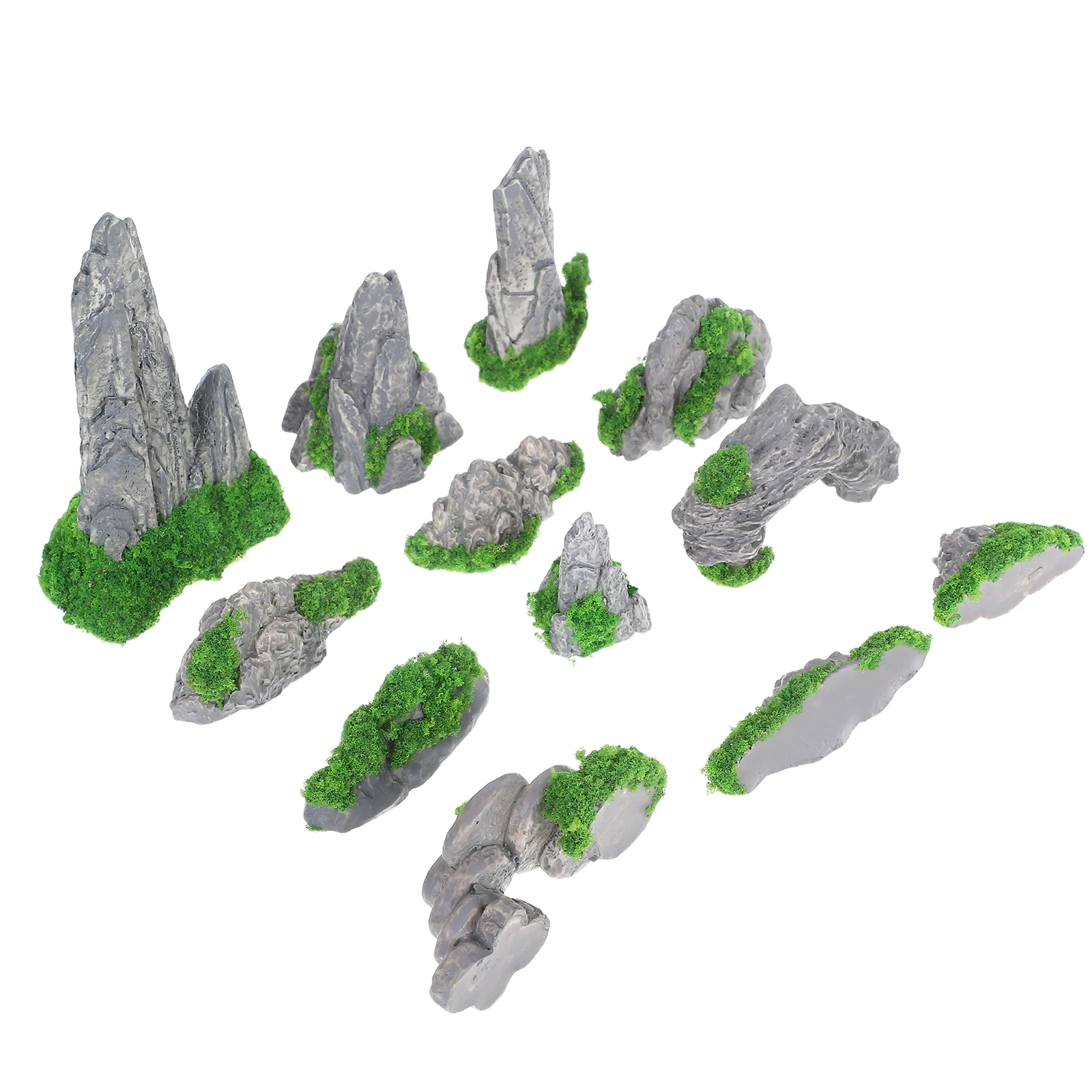 

12pcs Garden Decor Resin Bonsai Figurines Landscape Accessories Terrarium Kit Terrarium Decor Mini Outdoor Indoor Micro