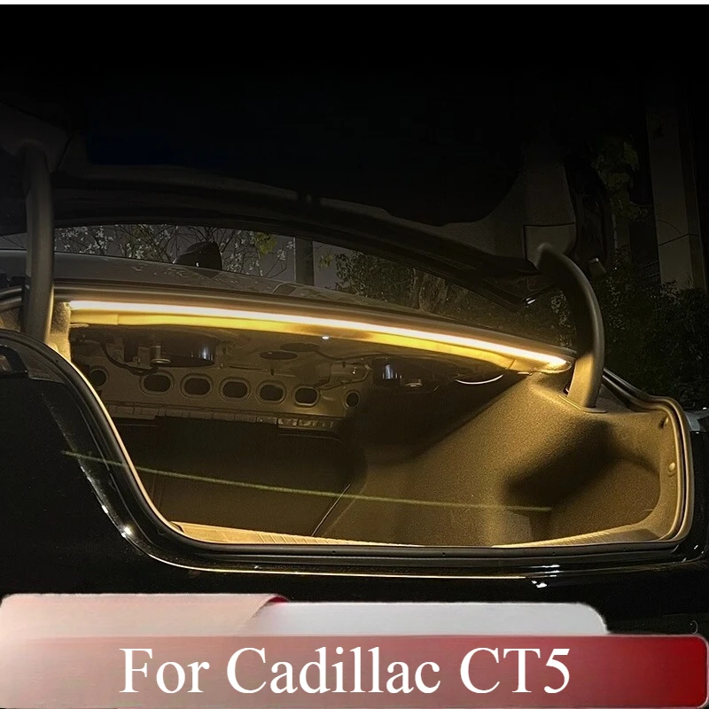 

Для Cadillac CT5 модифицированное светодиодное освещение багажника, освещение для чтения багажа, автомобильные запчасти, аксессуары, автомобильные фары