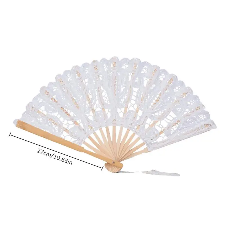 Folding holding fan pattern dança festa de casamento laço dobrável mão fã flor mão ventilador de mão abanicos para boda