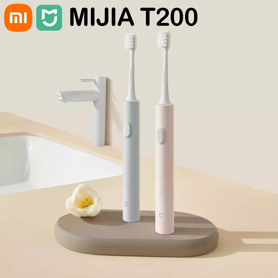 Original Xiaomi Mijia Sonic Electric Toothbrush T200 Type-C Charging IPX7 Water Proof Antibacterial Bristles Xiaomi Toothbrush