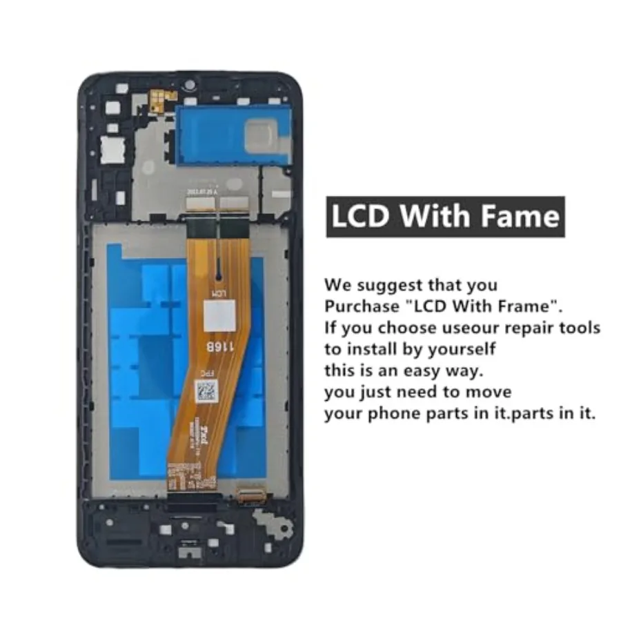 لسامسونج غالاكسي A04e استبدال الشاشة مع الإطار لسامسونج a04e a042 استبدال الشاشة A042u A042a A042w A042f LCD Disp #2