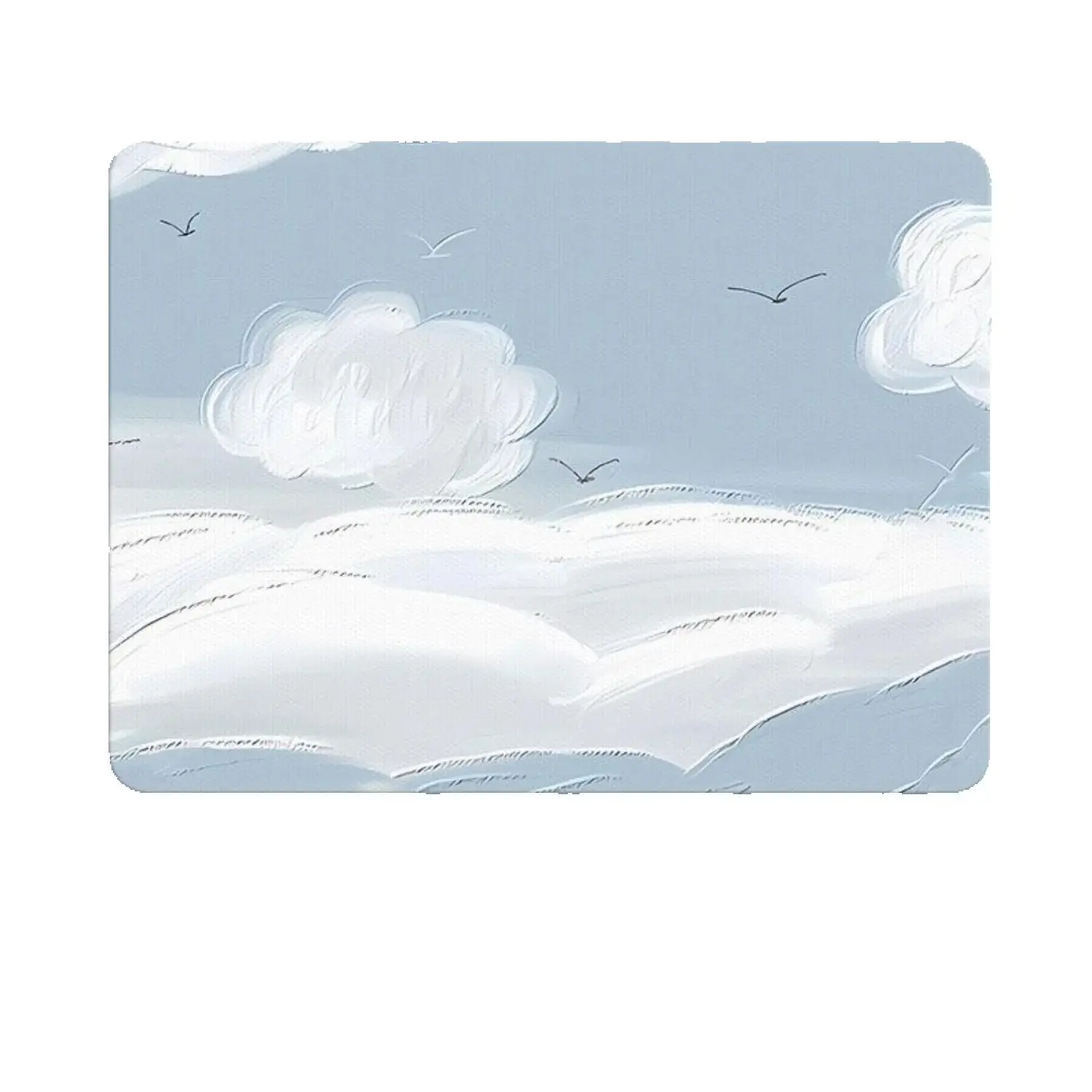 

Oil Painting Of Clouds Glass Mousepad Sora Game Mouse Pad Customized Pattern Tempered Smooth Gaming Desk Mat Fps Esports Office