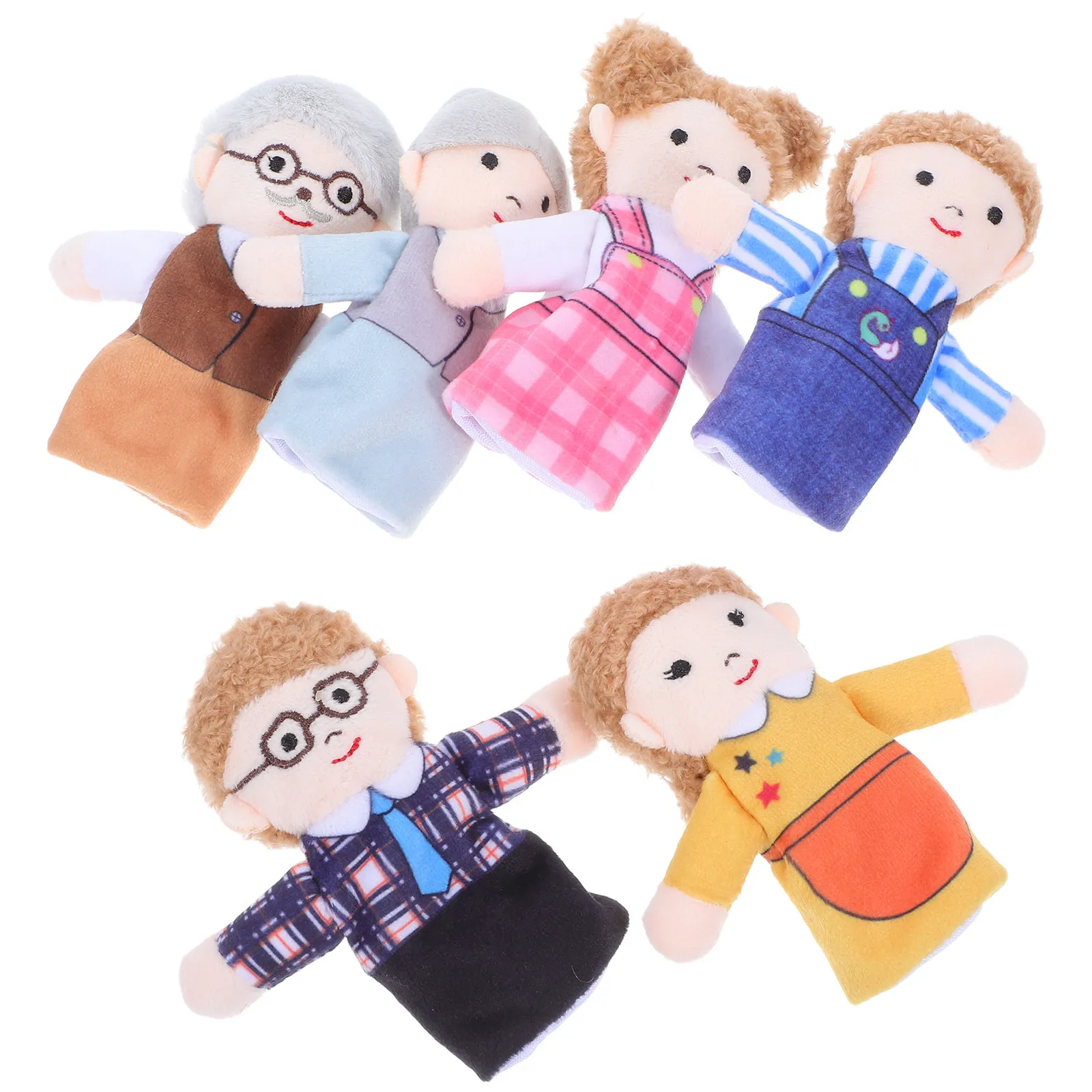 

6Pcs Family Finger Puppets Cute Hand Puppets for Kids Storytelling Imaginative Play Role Playing Educational Preschool Activity