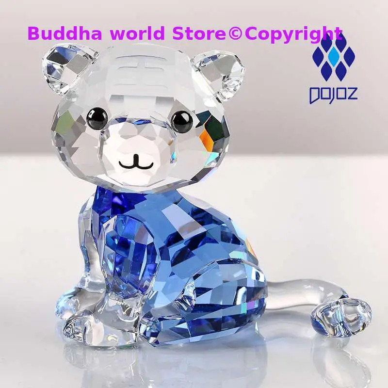 2025  grade crystal Decorative gift present HOME CAR company shop business good luck Wealth lovely 3D Crystal tiger Carving