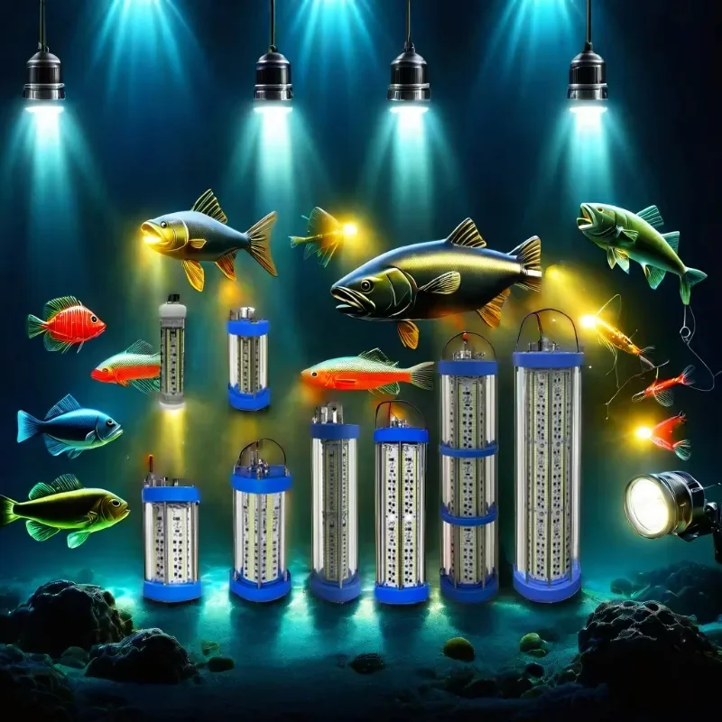 

【2026】500 Вт, 200 Вт, 220 В, уличная большая лампа в виде рыбы-меч, водная лампа с глубоким падением, светодиодный подводный светильник для рыболовного снаряжения