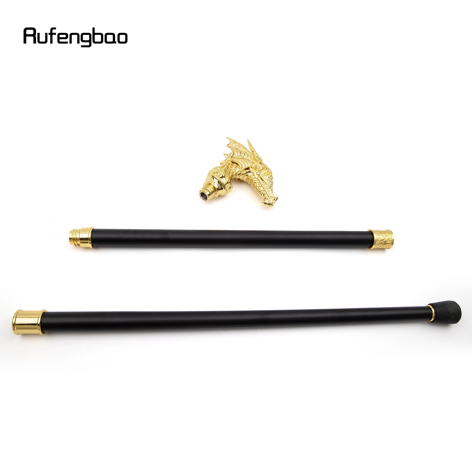 الذهبي الفاخرة التنين رئيس عصا للمشي موضة ديكور عصا للمشي شهم أنيقة تأثيري قصب مقبض Crosier 93 سنتيمتر