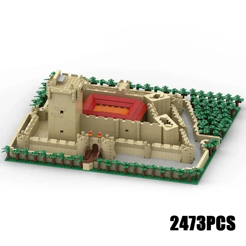 

Средневековая модель крепости Moc, строительные кирпичи, испанский тюремный замок, технология, модульные блоки, подарок, рождественские игрушки, наборы «сделай сам», сборка