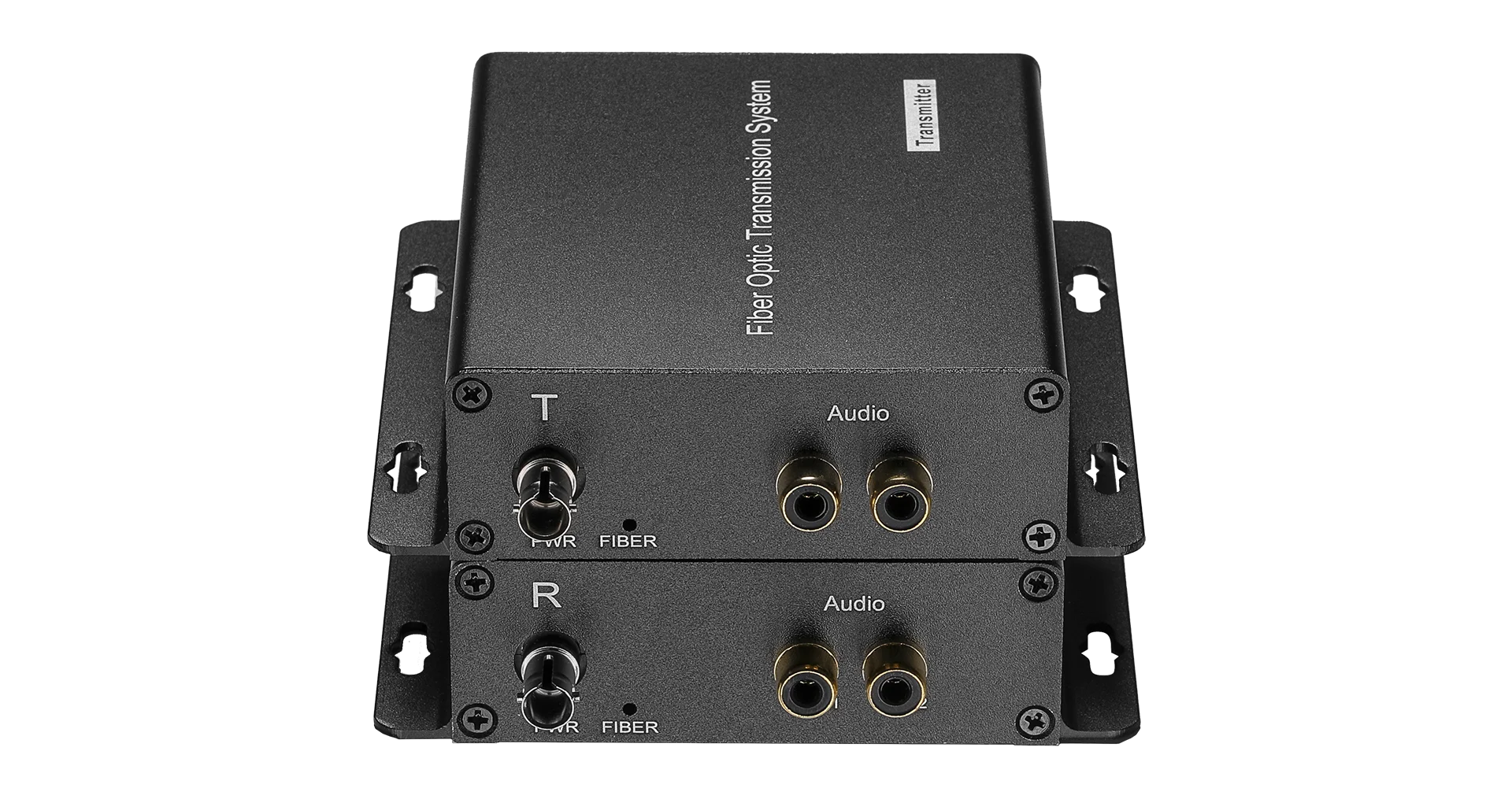 20KM FC光ファイバー2チャンネルRCAオーディオ-光ファイバーコンバーター、光ファイバー経由のオーディオエクステンダー