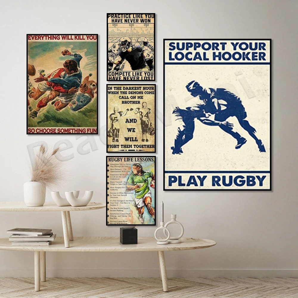 

There was a boy who really loved rugby, rugby player art, rugby life lessons, rugby poster, gift wall decor for football lovers
