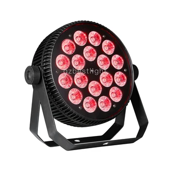 4Pcs 8Pcs 12Pcs 16Pcs อลูมิเนียมอัลลอย LED Flat Par Led SlimPar 18X12W RGBW ล้าง Professional Stage Par Light ไนท์คลับ Dj