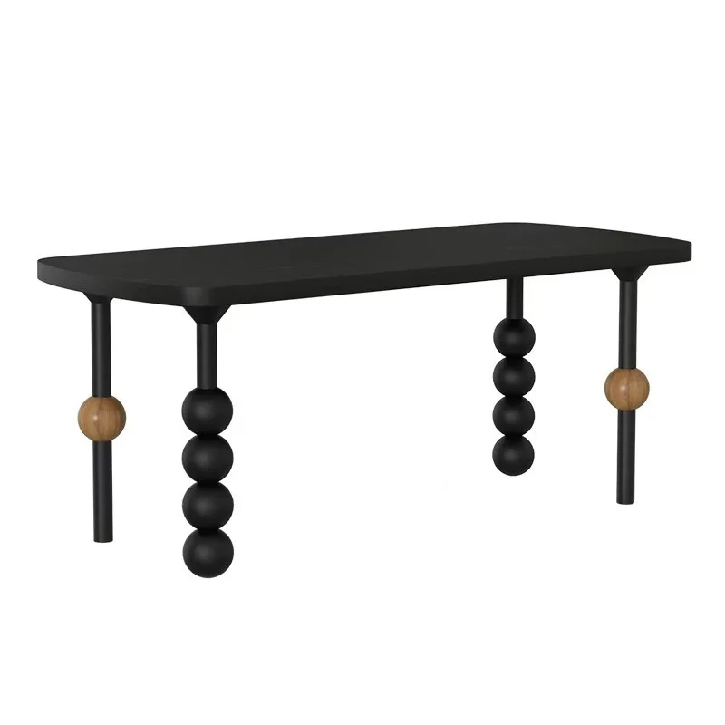 

Medieval style all-solid wood dining table Small apartment household rectangular dining table French retro office desk Homestay