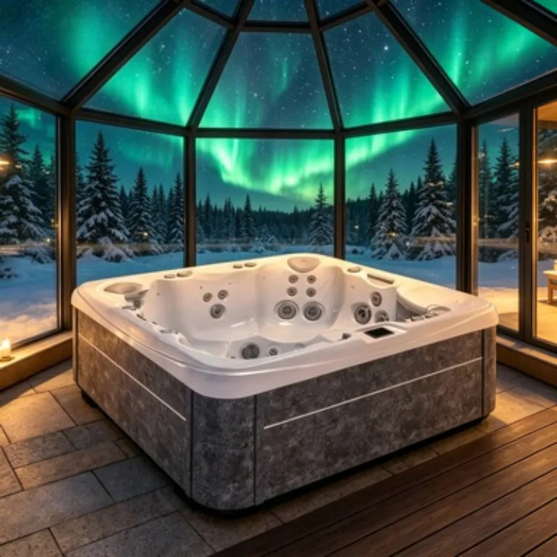 Freestanding Spa Whirlpool Jacuzzi Massage Bathtub Hydrotherapy Acrylic 2 Person Indoor Outdoor for Villa Hotel Bathroom