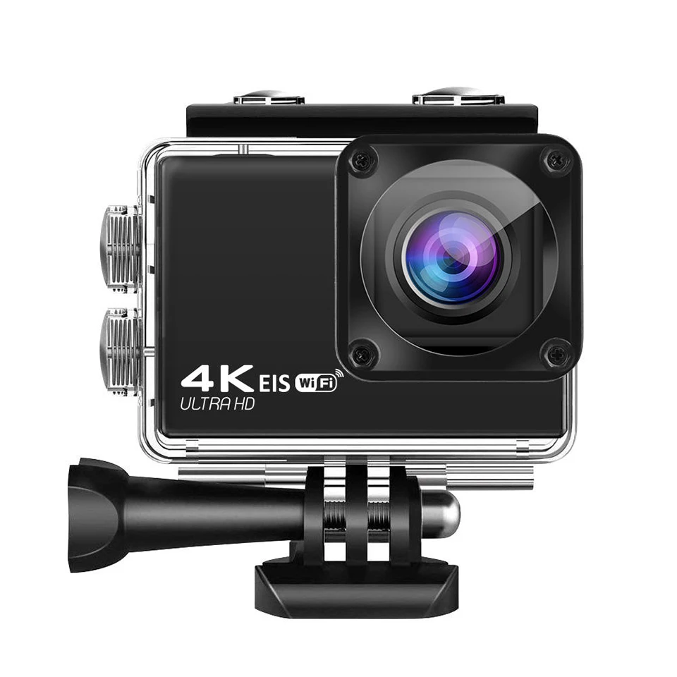 

4K 60FPS 24MP IMX386 WiFi Action Camera with Screen EIS 170 Degree Wide Angle Lens Waterproof Underwater Video Record Sport CAM