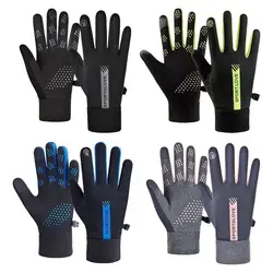 Winter Gloves For Mens Thermal Full Finger Bike Gloves Touchscreen Waterproof Freezer Work Gloves Suitable For Cycling Running