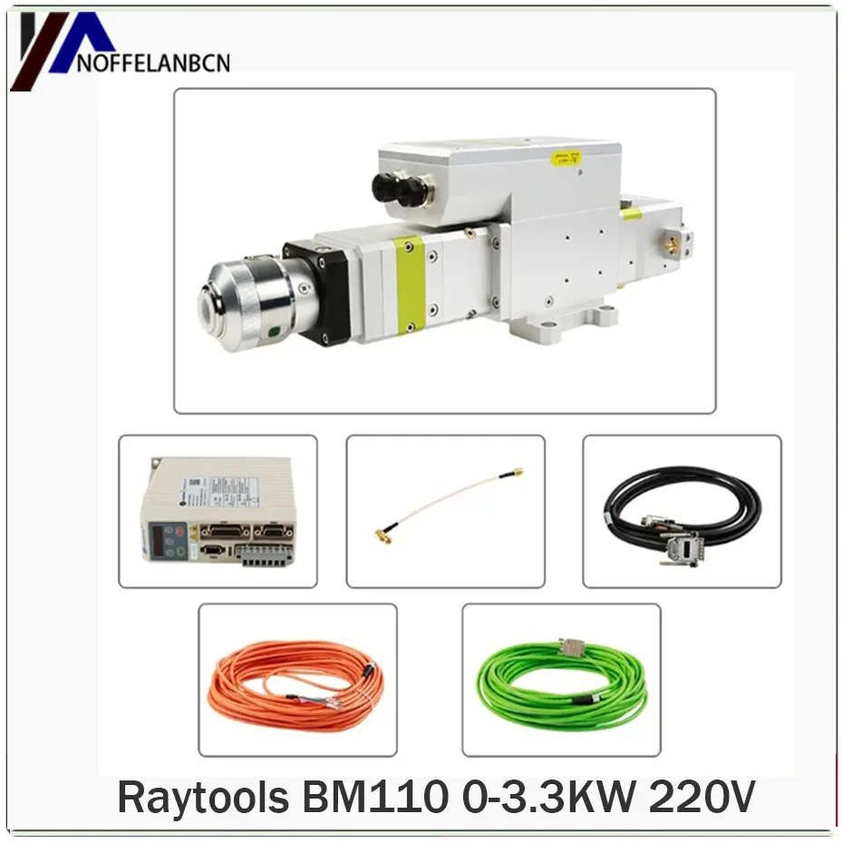 Raytools BM110-FC 2D  laser head 3.3kw with motor driver QBH metal CL100 FL155 automatic laser cutting head NC30E