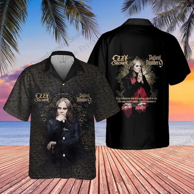

Rock Band Ozzy Osbourne Hawaiian Shirt Men 3D Print Shirts Men/Women Fashion Short Sleeve Beach Shirt Blouse Unisex Camisa Large