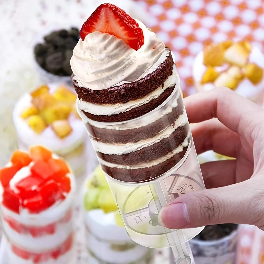 Cake Push Pop Containers with Lids, Reusable Cake Push Pops,Muti-purpose Push Pop Cake Containers, Plastic Cake Push-up Pop - view 5