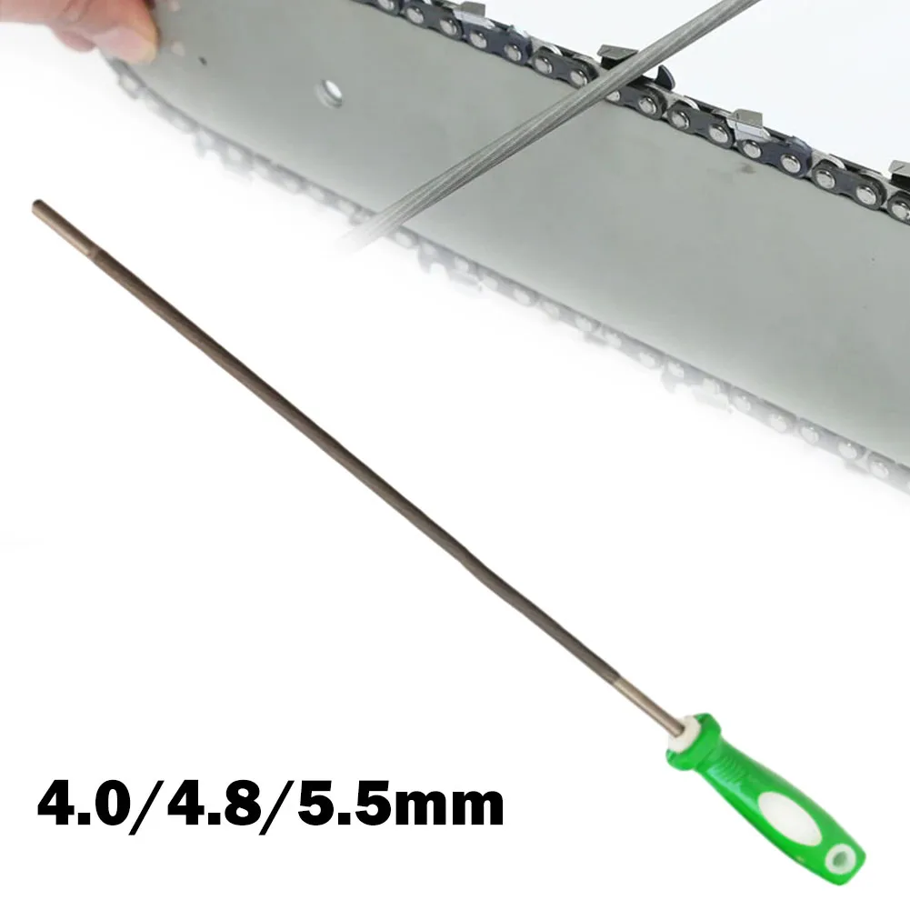 1PC 4.0/4.8/5.5mm Chainsaw File Round High Carbon Steel Sharpening Chainsaw Saw Chain File Sharpener For Woodwork