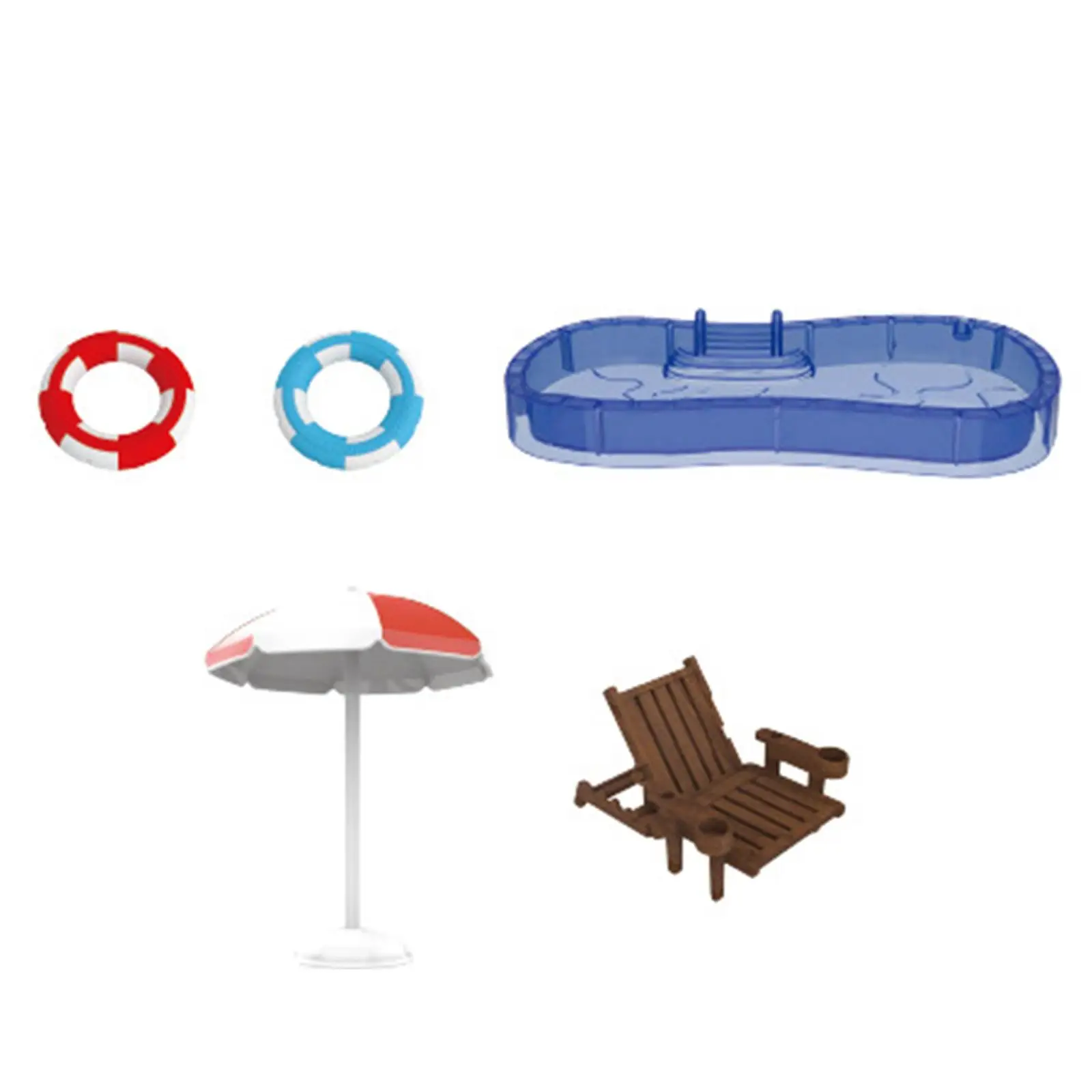 Casa delle bambole piscina Set giocattolo per bambini ornamento finta giocattolo casa da gioco forniture simulazione mobili Micro paesaggio accessori