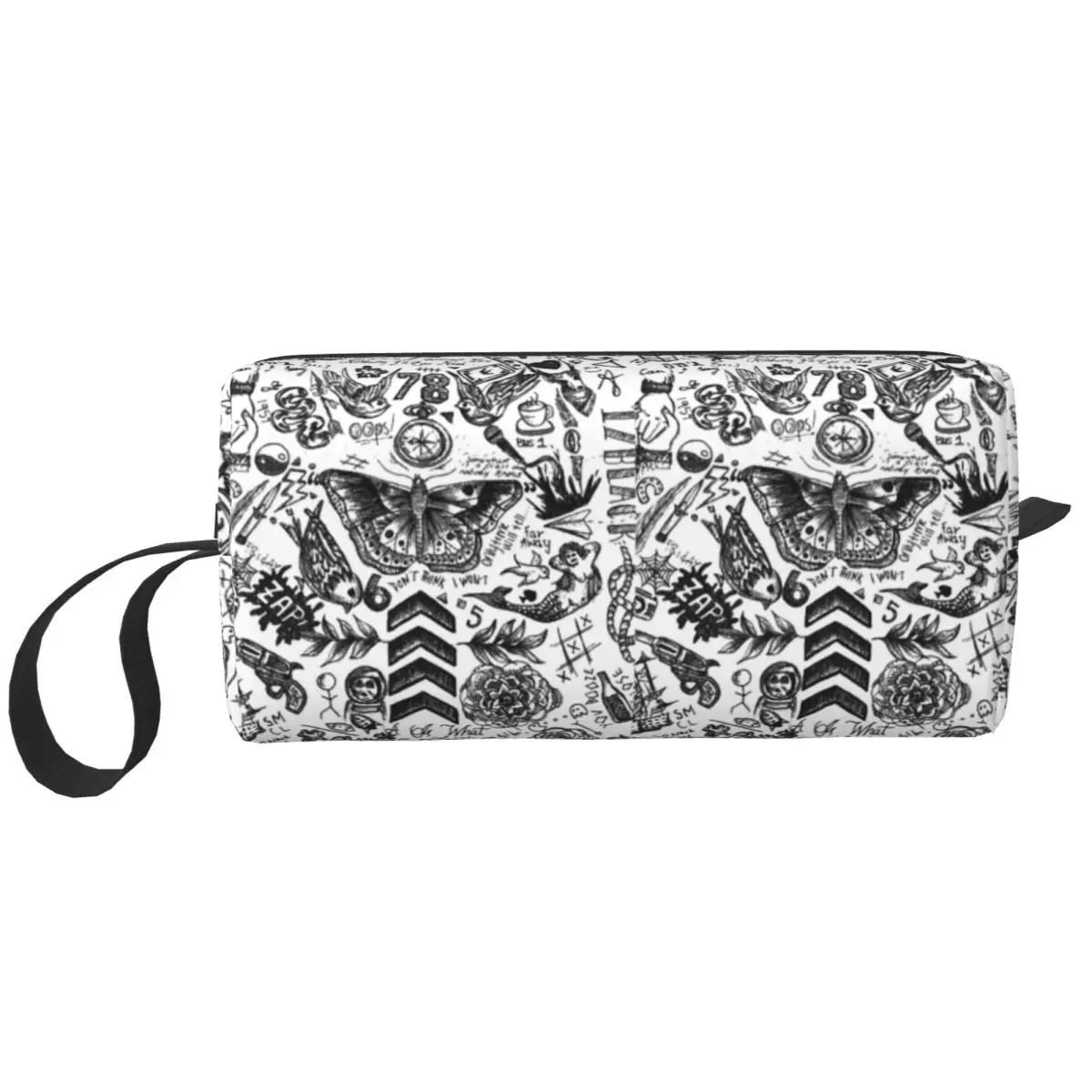 One Direction Tattoos Federmäppchen für Kinder, Stiftbox, Bleistiftbeutel, Schreibwaren, Organizer-Tasche für Damen