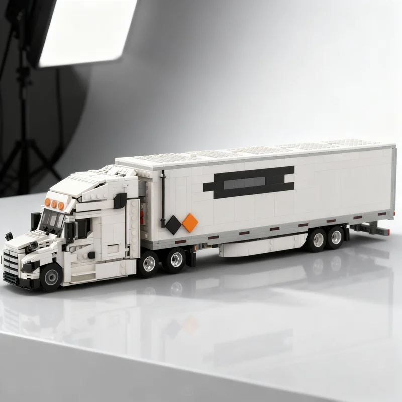 

1028pcs MOC Cascadia Night Cab TRAILER Creator Model Building Blocks DIY Gift Creative Collectible Display Decor Premium Adult