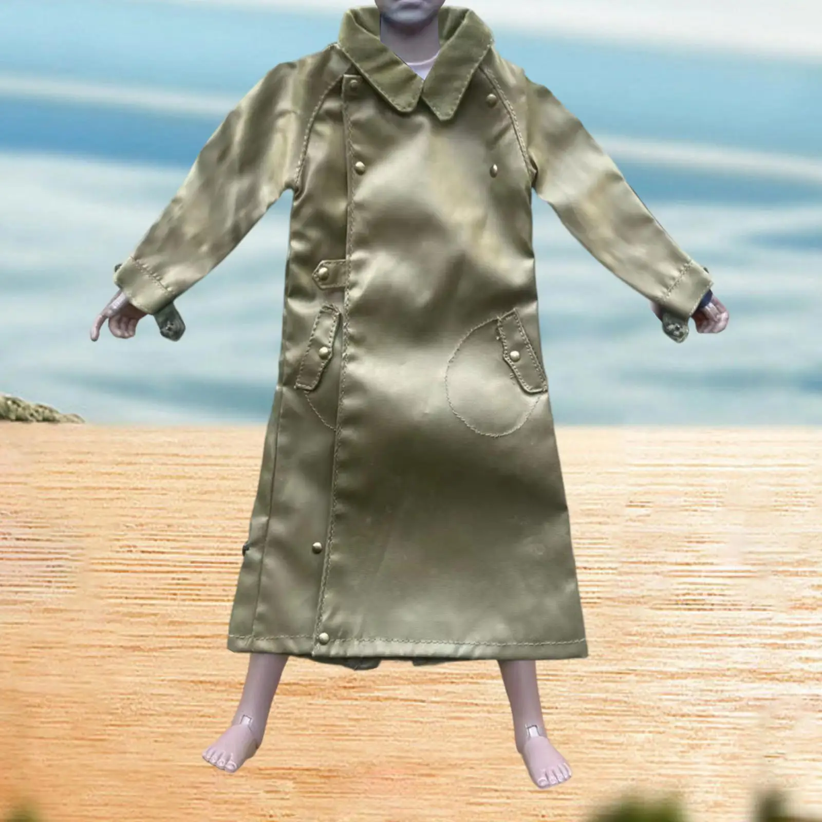 1/6 Scale Action Figure Clothes Trench Coat, Casual, Doll Clothes, Men's Dress up Miniature Clothing for 12 inch Male Dolls
