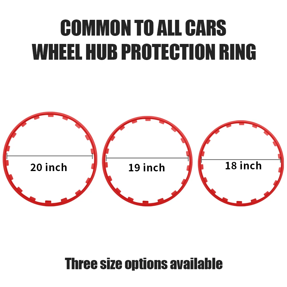 16/17/18/19/20inch 4pcs Car Vehicle Wheel Rims Edge Protector Ring Tire Guard Decoration Strip For Land Rover etc. Universal