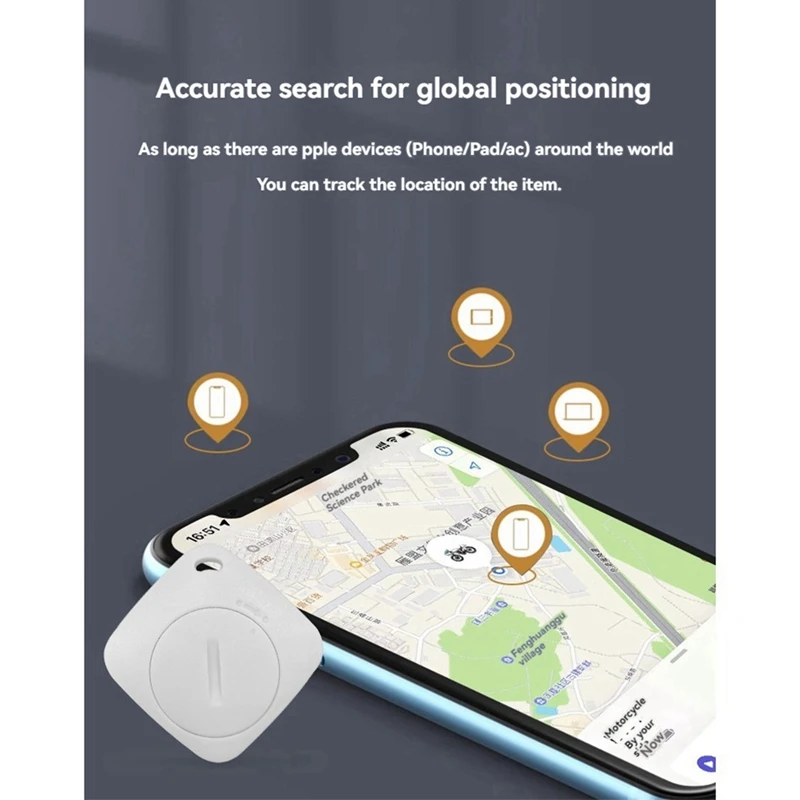 4PCS Bluetooth GPS Tracker Finder With Apple Find My Global Network For Keys Bags Wallets Suitcase For IOS B