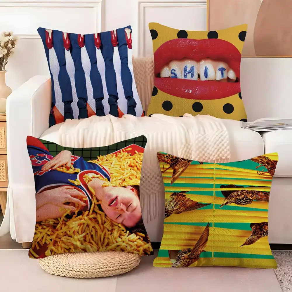 Fashion T-Toiletpaper Cushion Cover Soft Plush Fabric Double-Sided Printed Sofa Cushion Cover for All Seasons Home Decor Gift