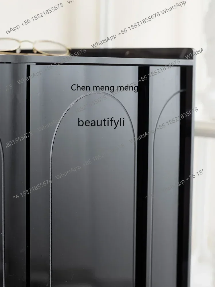New Arrivals Light Luxury Sideboard Cabinet Modern Minimalist Wine Cabinet Nordic Living Room Acrylic Storage Locker Glass Entra
