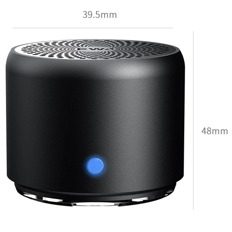 A106 Pro Mini Bluetooth Speaker with Custom Bass Radiator Waterproof Super Portable Speakers for Shower, Car-Black