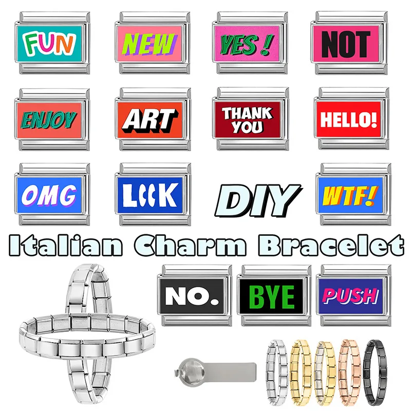 Neue schöne Haustier Katzen und Hunde italienische Charm Links passen 9MM Edelstahl Armband Frauen Männer DIY Herstellung von Schmuck – Detail 6