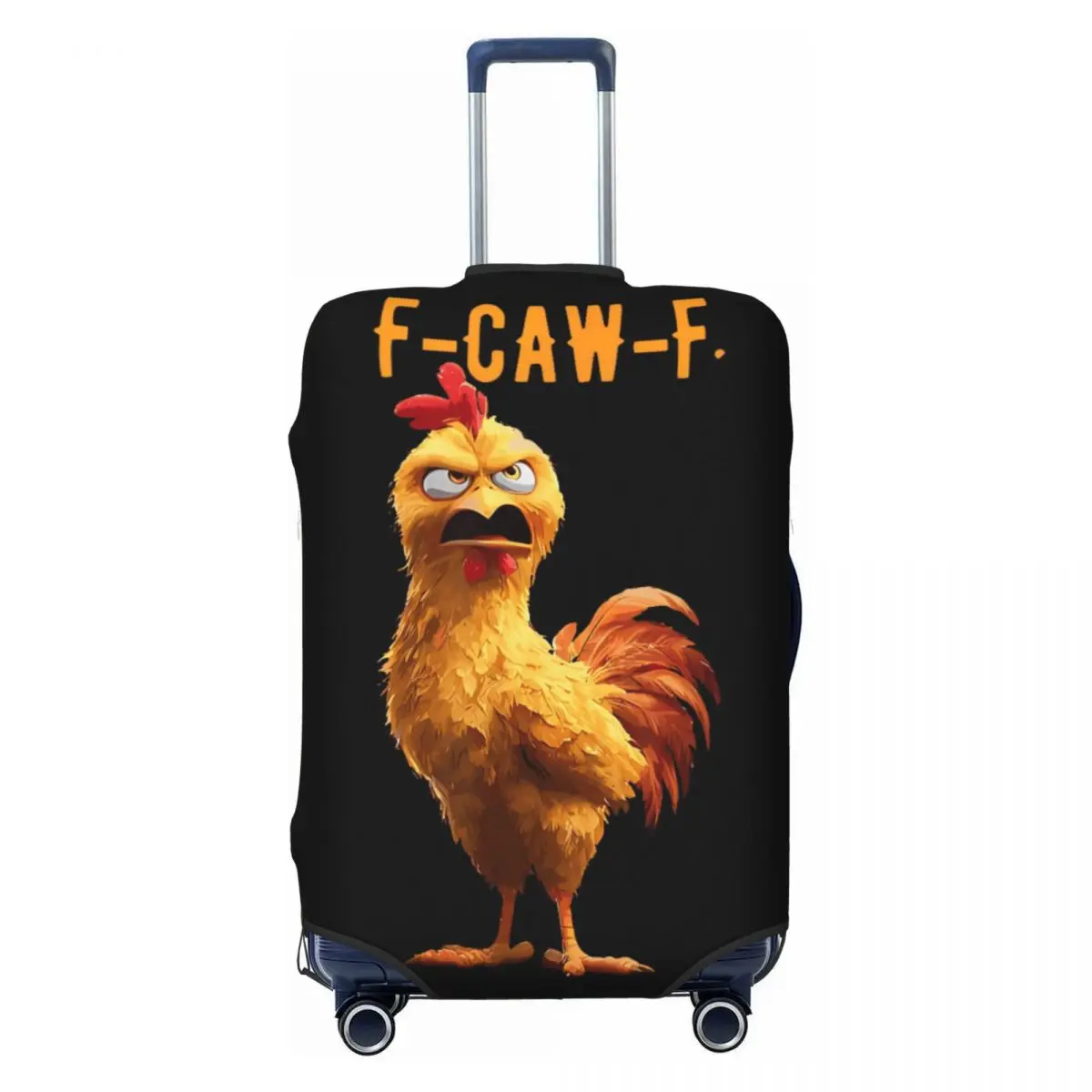 Funny F-Caw-F Chicken FCAWF Chicken Suitcase Cover Vacation Elastic Luggage Case Business Protection