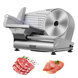 VEVOR Meat Slicer 180W Electric Deli Food Slicer SUS420 Stainless Steel Blade and Blade Guard Adjustable Thickness for Home Use