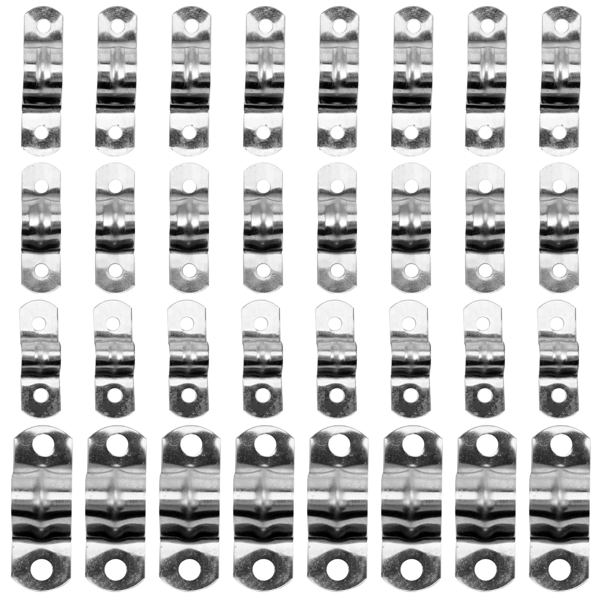 

100 шт. хомуты для труб из нержавеющей стали, кронштейны, зажимы, квадратный ремешок, газовые ремни, серебристые, жесткие