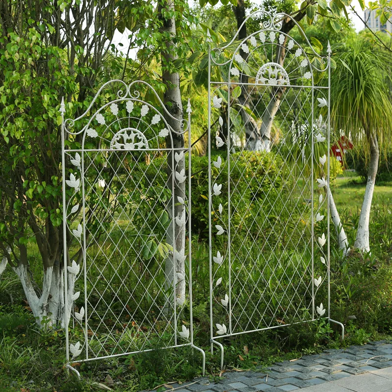 Clematis grid climbing vine frame outdoor courtyard wrought iron partition flower stand terrace garden rose support frame