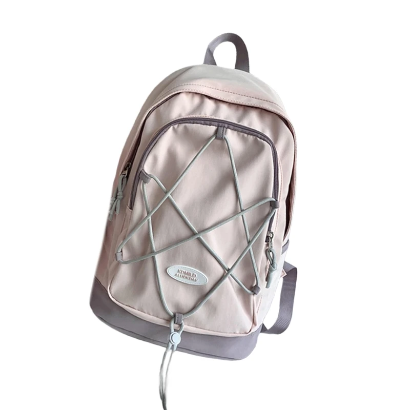 Lô Nylon Có Dây Rút Bungee Dành Cho Trường Học Và Du Lịch Sinh Viên Đại Học Unisex Dung Tích Lớn Túi Sách Daypack