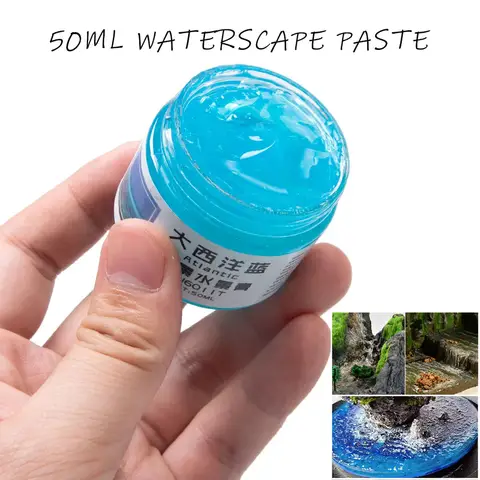 50ml Diy Modeling Waterscape Paste Rivers/Oceans/Lakes/Static Simulated Water Effect Cream Scene Making Materials for Diorama